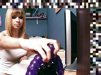 Lovely Teen In Leather High Heels Getting Drilled Hardcore