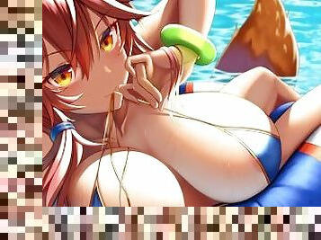 Divine's Summer Waifu Challenge Part 4! Gangbang on the Beach! (Hentai JOI)