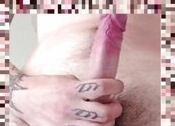 Hot Young Dude Masturbating Big Cock Tattoos Veins Goth