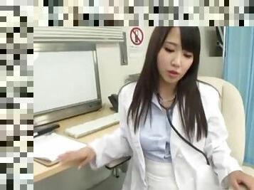 Lucky patient gets his dick pleasured by kinky nurse Ayaka Tomoda