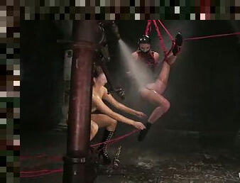 Extreme Rope Plays and Lesbian Female Domination in BDSM Video