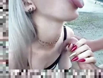 Onlyfans blonde public beach blowjob facial