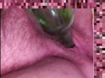 cul, gros-nichons, bouteille, masturbation, orgasme, chatte-pussy, giclée, amateur, milf, maman