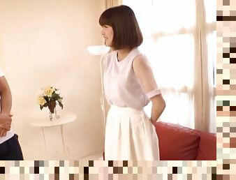 Short-haired gal from Japan is ready for every sexual position