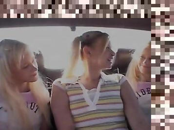 Milton twins go lesbo with blonde teen