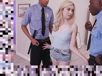 Blonde Lexi Lore enjoys during interracial MMF threesome - HD