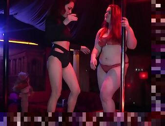 Horny BBW enjoys while sucking a dick in the club - Aneta Keys
