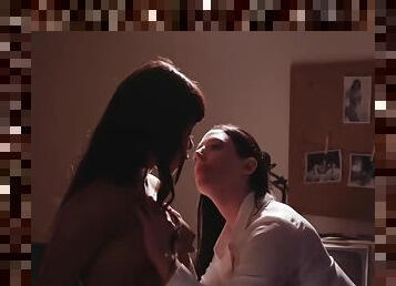 Passionate Seductions Angela White And Jenna Foxx - Lesbian - Brunette - Lingerie - Interracial - Masturbation - Mature - Office P2