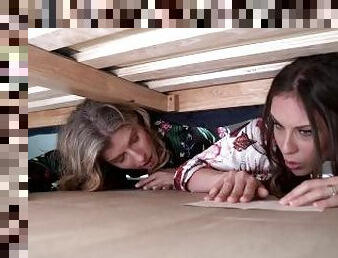 Busty Milfs Fucked while Stuck Under the Bed - Cory Chase and Amiee Cambridge