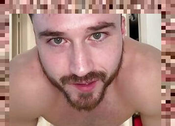 Straight housemate put in chastity - underwear haul video call