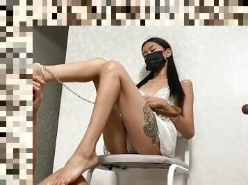 asiatique, amateur, ados, bdsm, pieds, fétiche, bondage, domination, femme-dominatrice, tatouage