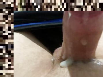 GIRTHY COCK Cums All Over Itself