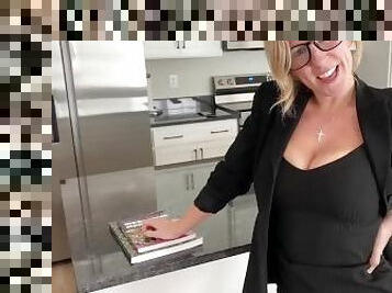 Busty Blonde Tutor teaches Student How to Fuck