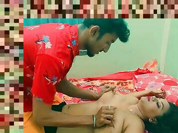 Indian girlfriend spreads legs to be fucked by her man in missionary