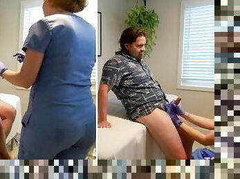 Company Nurse Gives CEO His Annual Physical And Gets Naughty