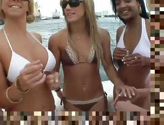 Beautiful lesbian sluts make the most of their boat ride with wild sex play with. Brianna Beach, Sierra Sanchez, Jada Stevens, Kara