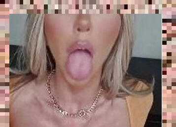 UK Blondie Flashes Her Fake Tits