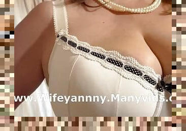 gros-nichons, amateur, milf, maman, joufflue, point-de-vue, seins, fétiche, solo, soutien-gorge