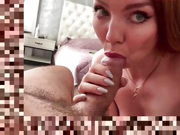 Redhead Slut Craves Big Sticky CUMSHOT - POV Blowjob