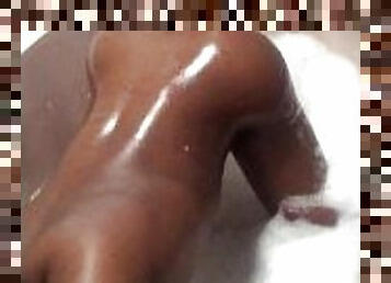 cul, levrette, grosse, chatte-pussy, anal, ébène, ejaculation-interne, black, belle-femme-ronde, butin