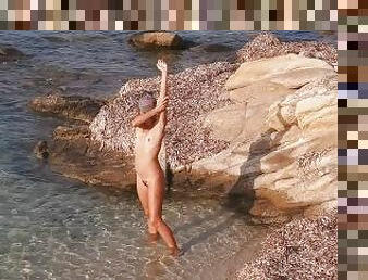 Voyeur naked hirl at Nudist Bwach