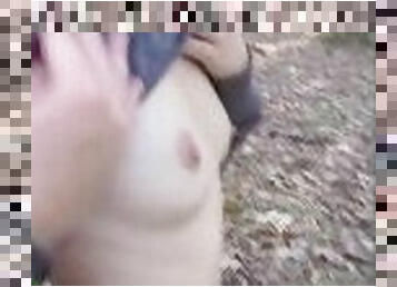 Ran into a Cute Teen Hiker and FUCKED???? Her in the Woods????