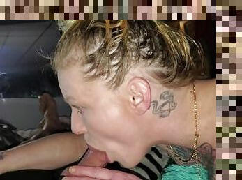 Sucking my baby's cock