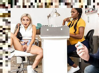 Sneaky Vibrator Leads To Salon Sex Video With Avery Black, Ebony Mystique - Brazzers