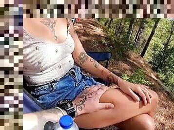 My stepsister sucked me off and let me fuck her ass in the mountains