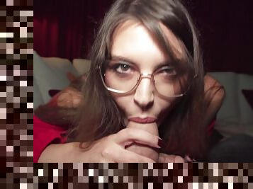 Miriam hipster teen in glasses POV porn