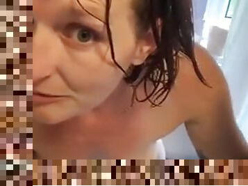 Wet T-shirt in the shower