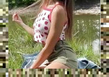 Hot girl on a picnic