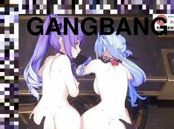 Two Genshin Girls Hard Gangbang Fucking And Creampie  Hottest Genshin impact Hentai 4k