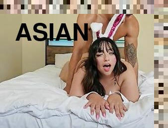 asiatique, orgasme, énorme-bite, interracial, latina, belle-femme-ronde, bite