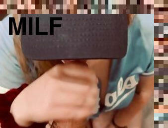 Milf in baseball cap sucks and fucks