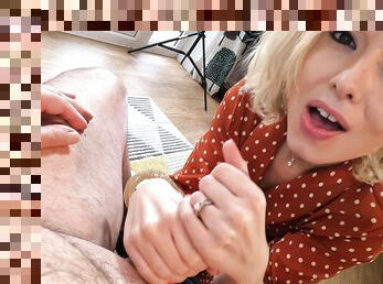 Blonde MILF enjoys while sucking her hubby's cock - Epiphany Jones