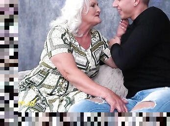 Hairy Granny Juliene Is Begging For a Creampie From Her Toyboy
