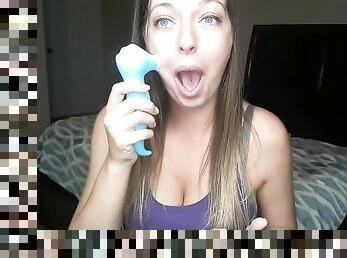 Testing Toys - Vibrating Dildo and Clitoral Sucking Vibrator